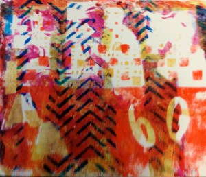 Magenta and Thalo blue layers added