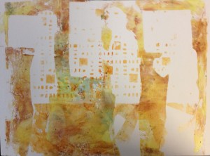 second layer of yellow on print